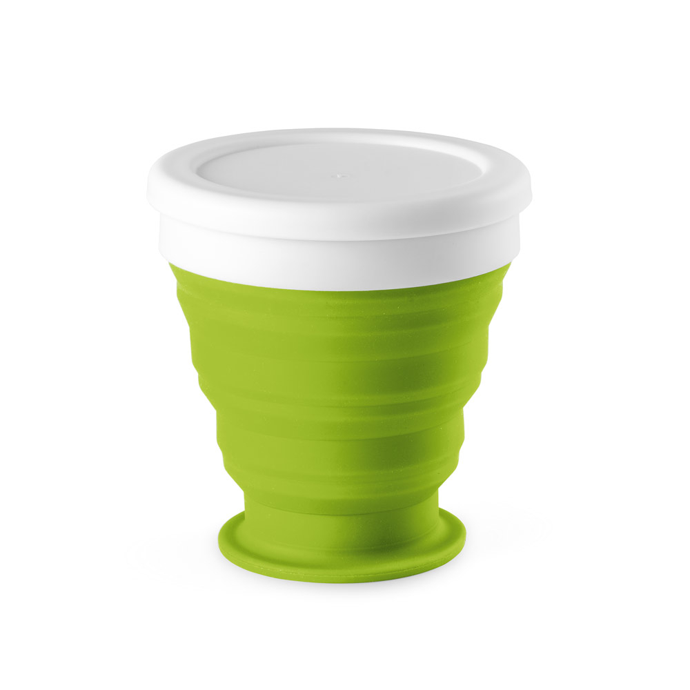 Gobelet de voyage pliable publicitaire 250 ml ASTRADA Vert Clair
